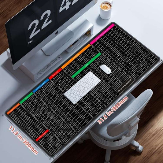 Keyboard Shortcut Desk Mat (XL) | 100+ Shortcuts for Excel, Word, PowerPoint & More