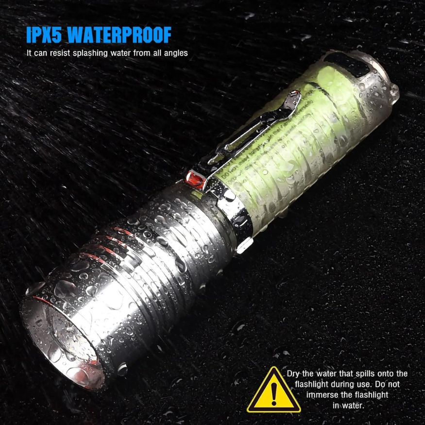 Multifunctional Rechargeable Flashlight, Zoom Focus | Magnetic Base | Waterproof | 8 Light Modes