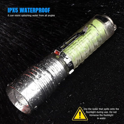 Multifunctional Rechargeable Flashlight, Zoom Focus | Magnetic Base | Waterproof | 8 Light Modes