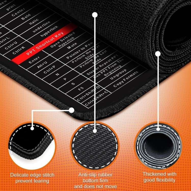 Keyboard Shortcut Desk Mat (XL) | 100+ Shortcuts for Excel, Word, PowerPoint & More